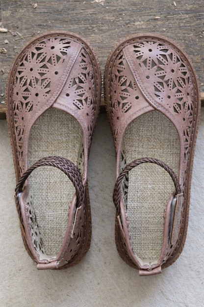 Bianca | Leder-Ballerinas mit Cut-outs – Atmungsaktive und bequeme Slipper