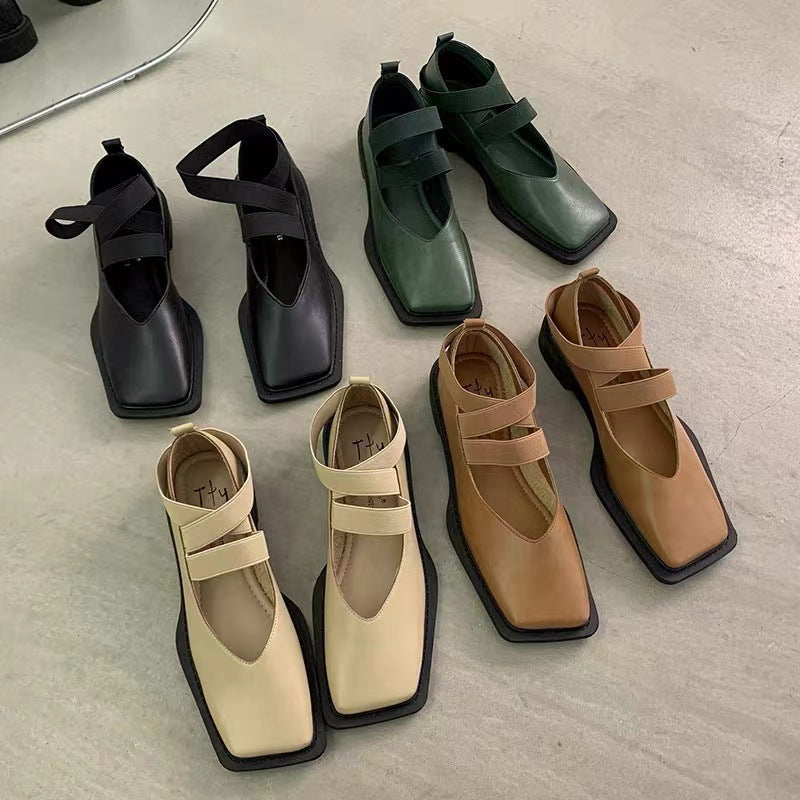 Ortho Welt Mary-Jane Ballerinas - Orthopedic Square Toe