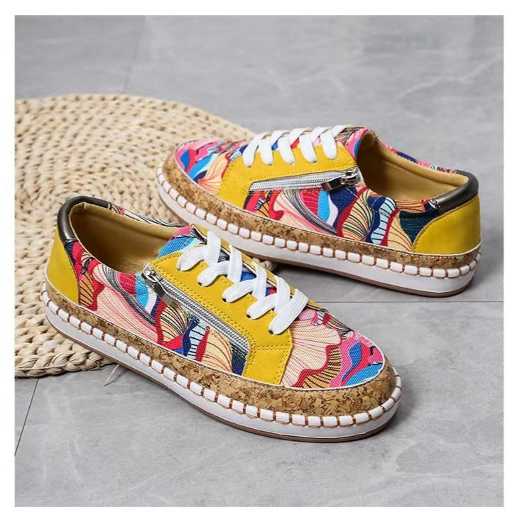 Camila | Espadrille-Sneaker aus Canvas mit Blumenmuster – Leicht und bequem