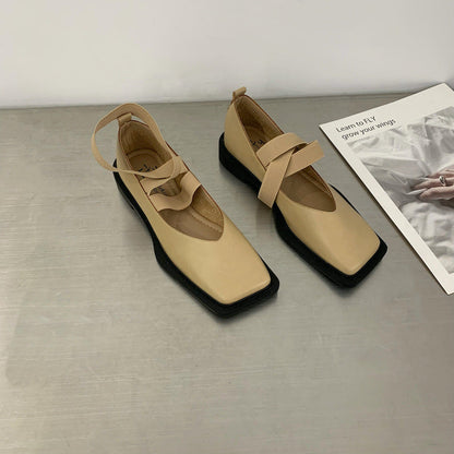 Ortho Welt Mary-Jane Ballerinas - Orthopedic Square Toe