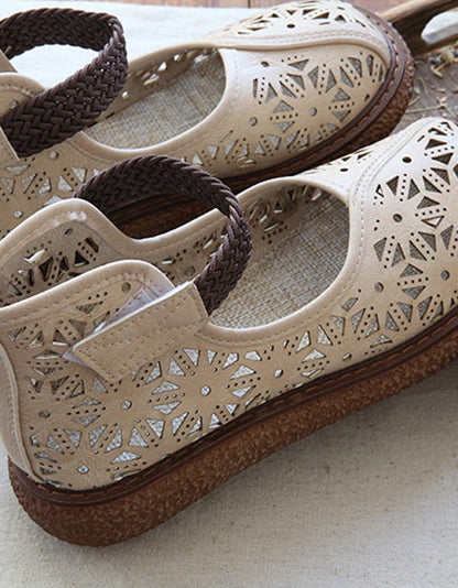 Bianca | Leder-Ballerinas mit Cut-outs – Atmungsaktive und bequeme Slipper