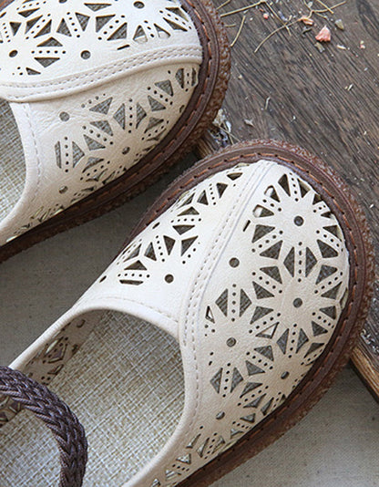 Bianca | Leder-Ballerinas mit Cut-outs – Atmungsaktive und bequeme Slipper