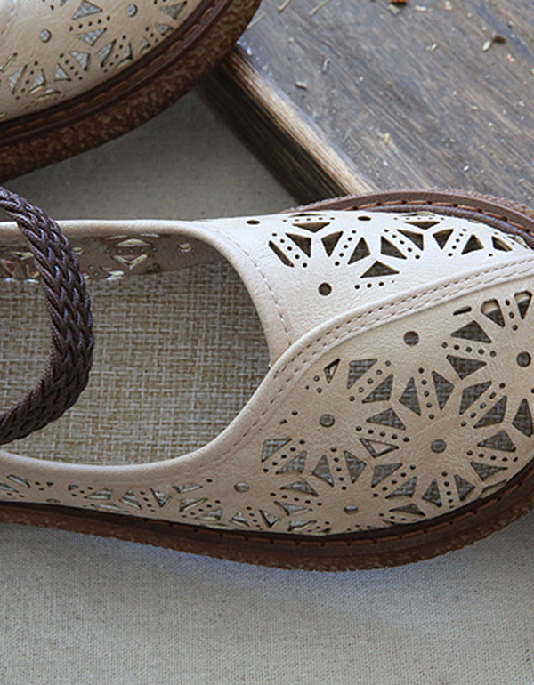 Bianca | Leder-Ballerinas mit Cut-outs – Atmungsaktive und bequeme Slipper