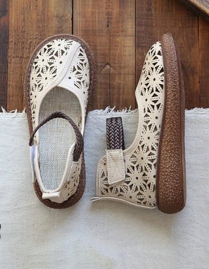 Bianca | Leder-Ballerinas mit Cut-outs – Atmungsaktive und bequeme Slipper