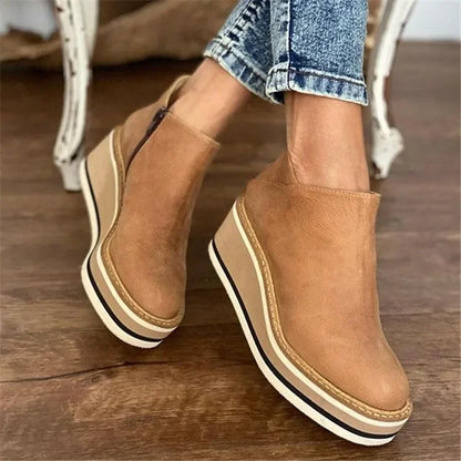 Ortho Welt Damen Keilabsatz-Sandalen – Orthopädisch Leder