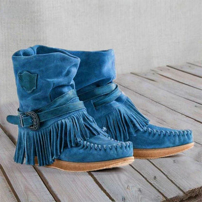 Ortho Welt Ankle Boots - Suede Fringe Orthopedic Comfort