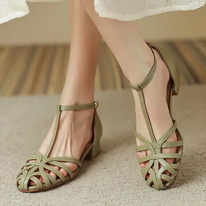 Ortho Welt Vintage T-Riemen Sandalen - Orthopädischer Komfort