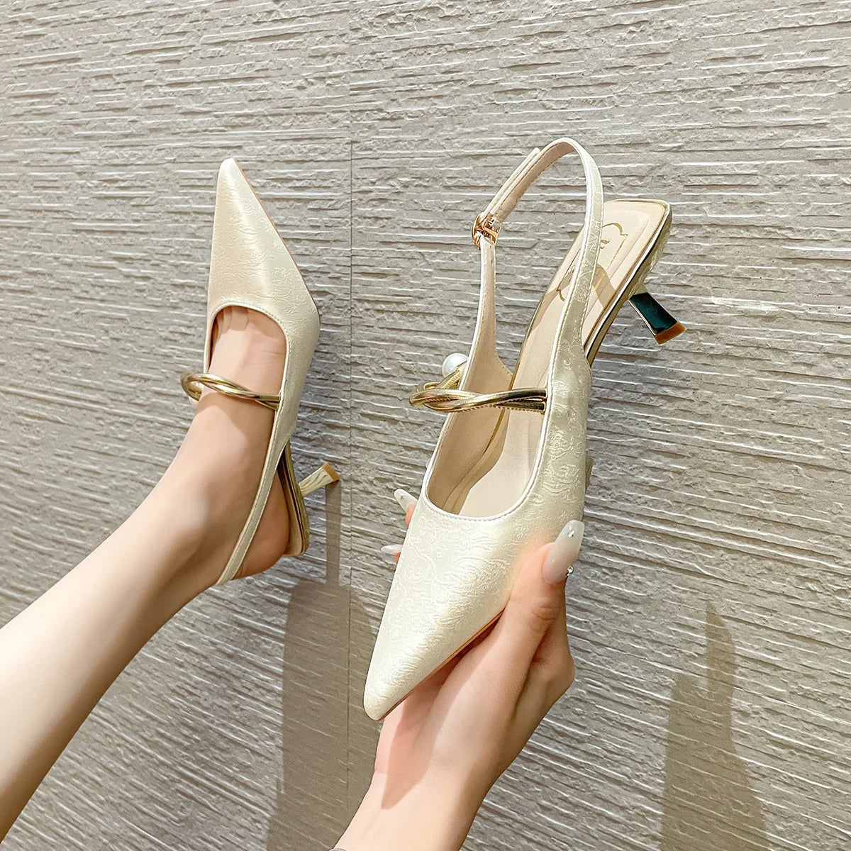 Ortho Welt Slingback Pumps - Orthopedic, Pointed Toe