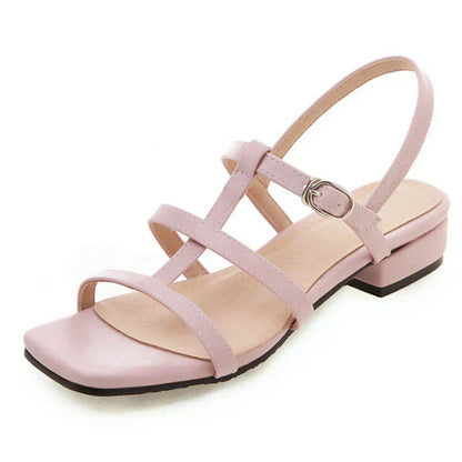 Willa | Niedrige Absätze, Gürtel über lässigen Sandalen