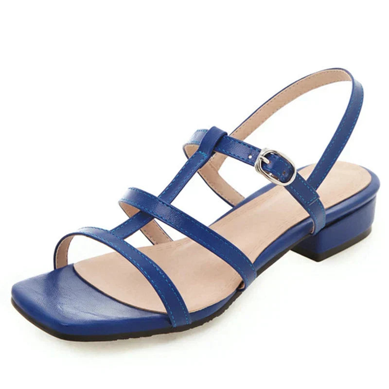 Willa | Niedrige Absätze, Gürtel über lässigen Sandalen