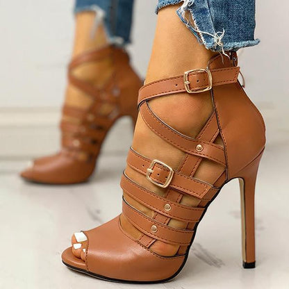 Kacey | Orthopädische Damen-Stiletto-Pumps mit mehreren Schnallenriemen