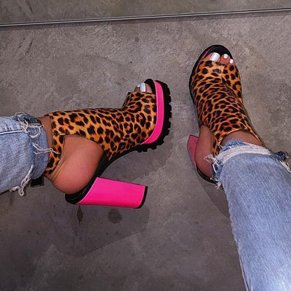 Ortho Welt Damen Orthopedic Sandalen - Blockabsatz Muster