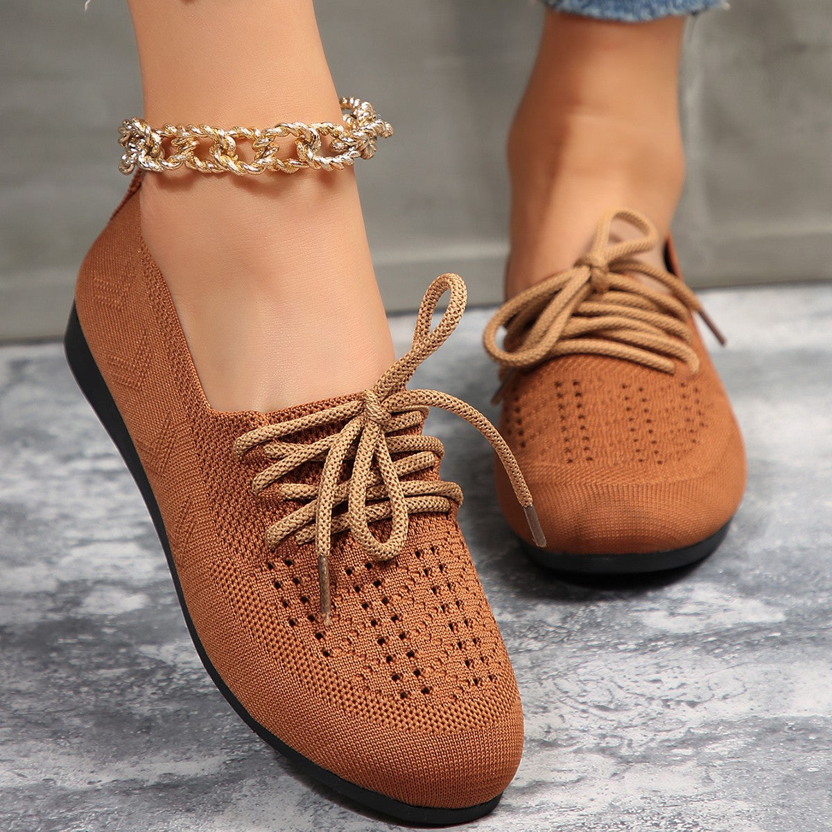 Ortho Welt Breathable Mesh Ballerina Flats - Unique Style And Comfort