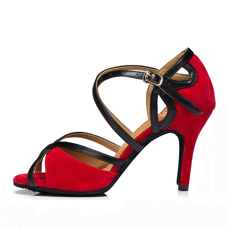 Ortho Welt Unique Black Stiletto Heels For Latin Dance And Ballroom