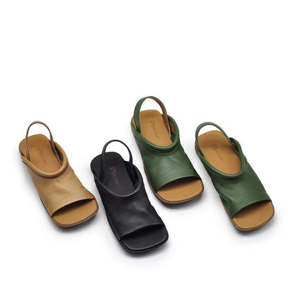 Ortho Welt Soft Leather Roman Sandals For A Unique Style