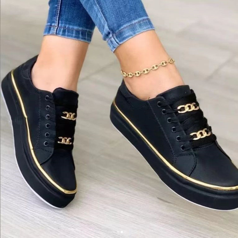 Ortho Welt Chain Flat Shoes - Comfort And Unique Style