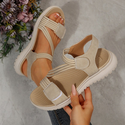 Ortho Welt Fabric Platform Beach Sandals