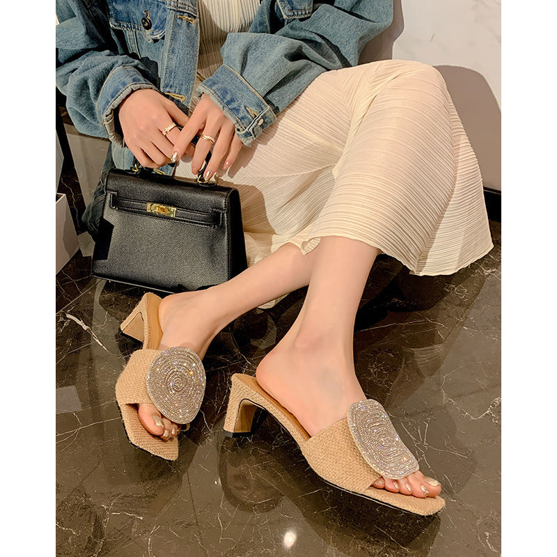 Scarlett | Orthopädische Damen-Sandalen mit Kristallblockabsatz