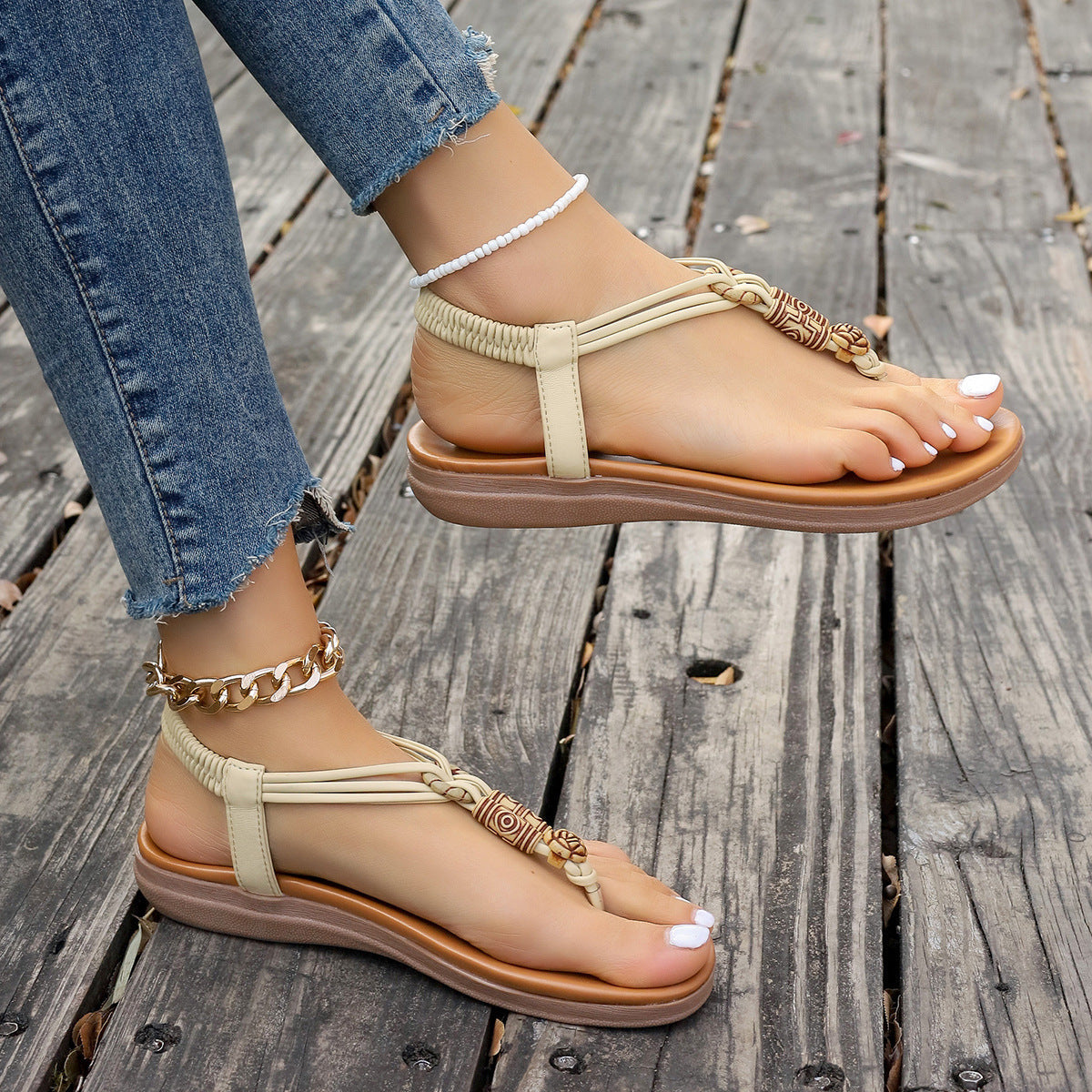 Ortho Welt Flat Sandals - Summer - Unique And Elegant