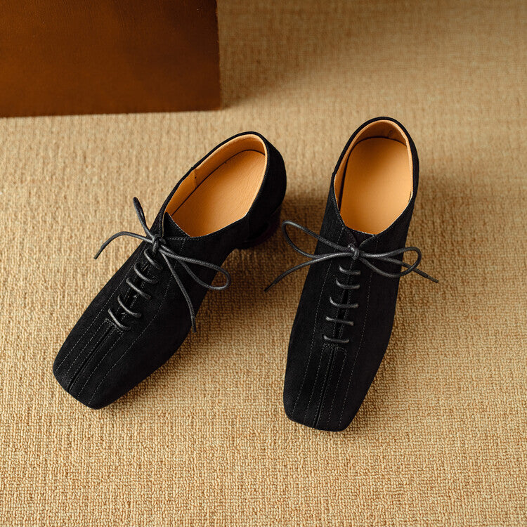 Ortho Welt Chunky Sheepskin Pumps - Retro Style