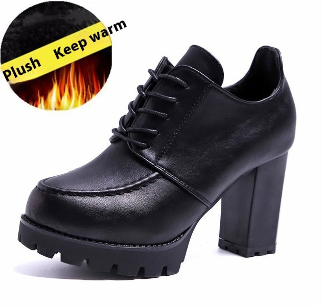 Ortho Welt Shoes With Unique Thick Heels And Platform