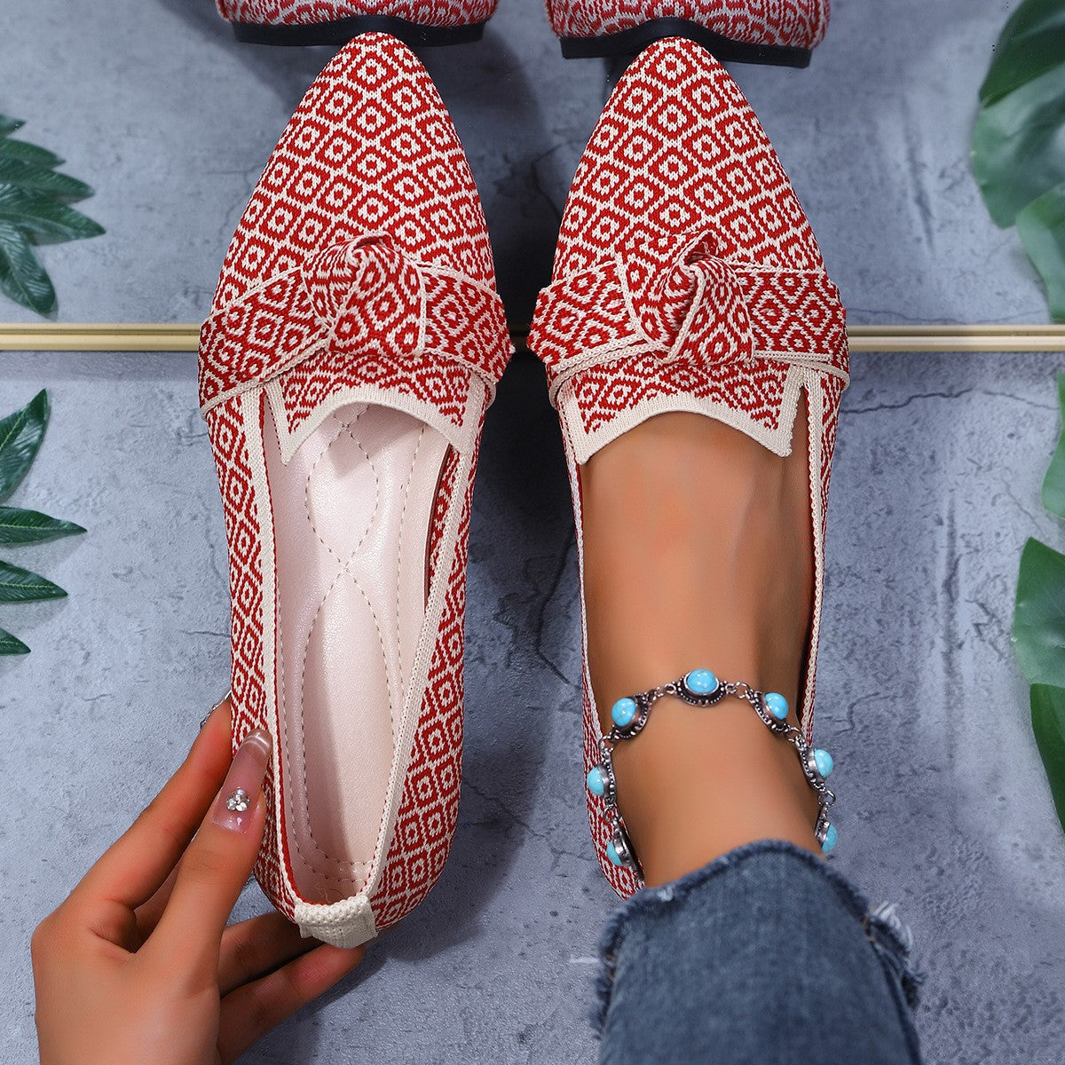Ortho Welt Comfortable Non-Slip Knotted Loafers