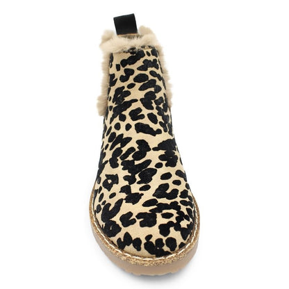 Ortho Welt Leopard Suede Boots - Orthopedic & Warm