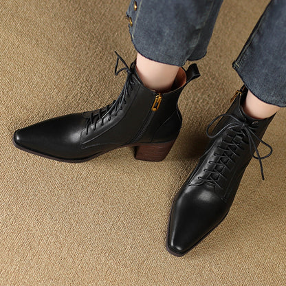 Ortho Welt Ankle Boots - Orthopedic Thick Heel Comfort