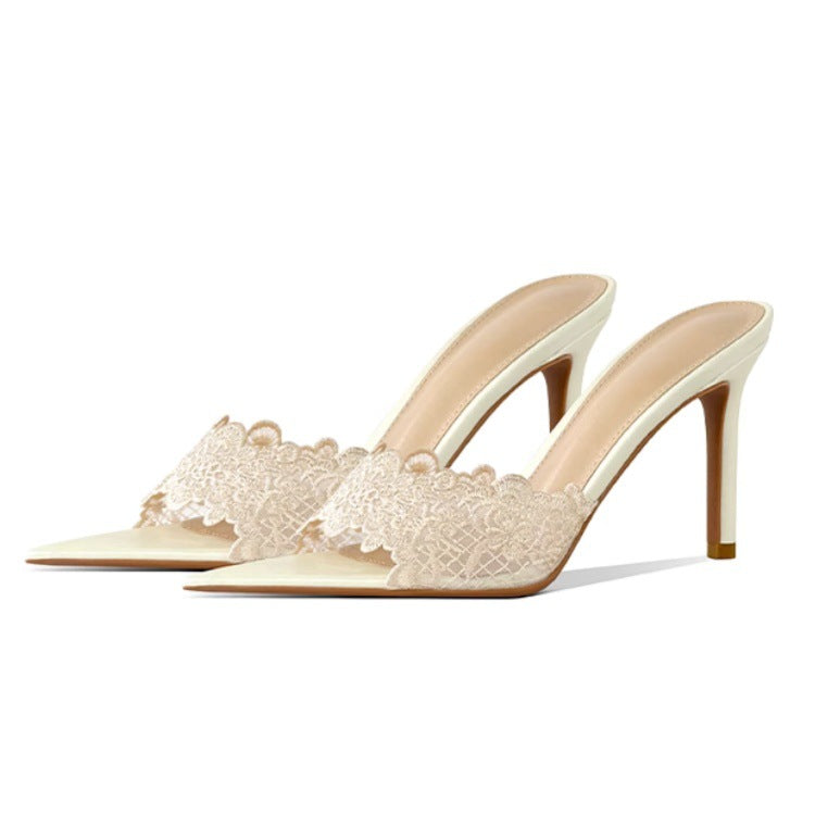 Ortho Welt Lace-Up Stiletto Heels - Unique Elegance