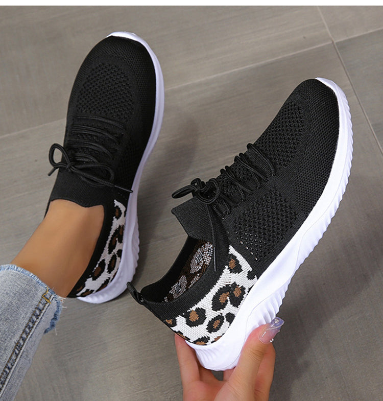 Ortho Welt White Leopard Print Sneakers - Unique And Stylish