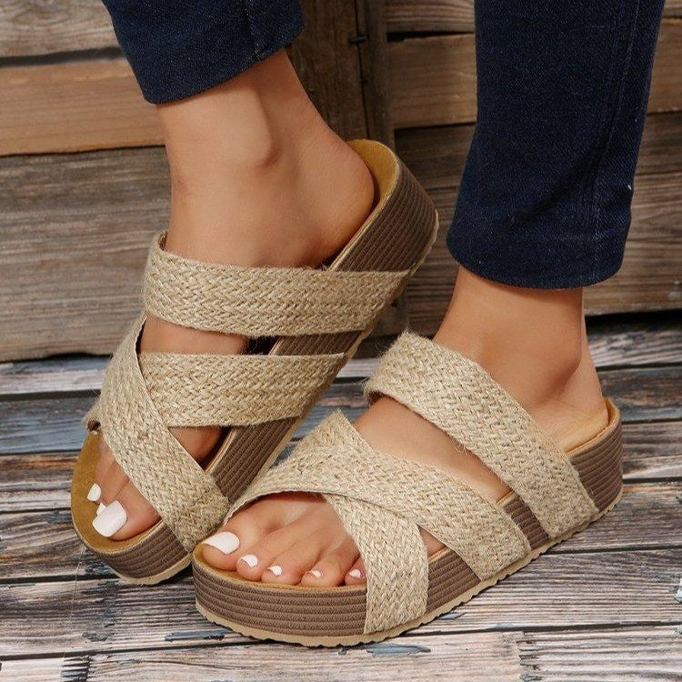 Ortho Welt Summer Sandals With Braided Straps - Unique And Elegant