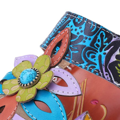 Ortho Welt Damen Orthopädische Sandalen - Blumenmuster