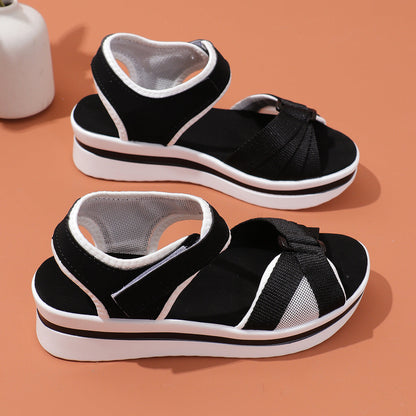 Ortho Welt Summer Mesh Sandals With Thick Sole And Velcro