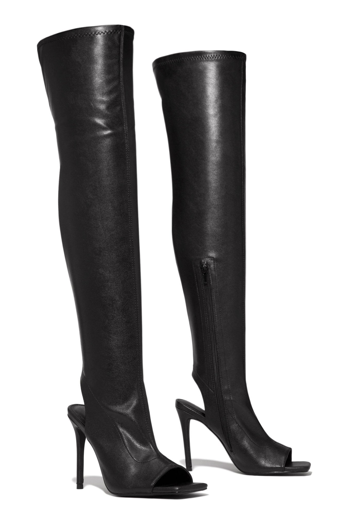 Ortho Welt Overknee Peeptoe Boots - Orthopedic Comfort
