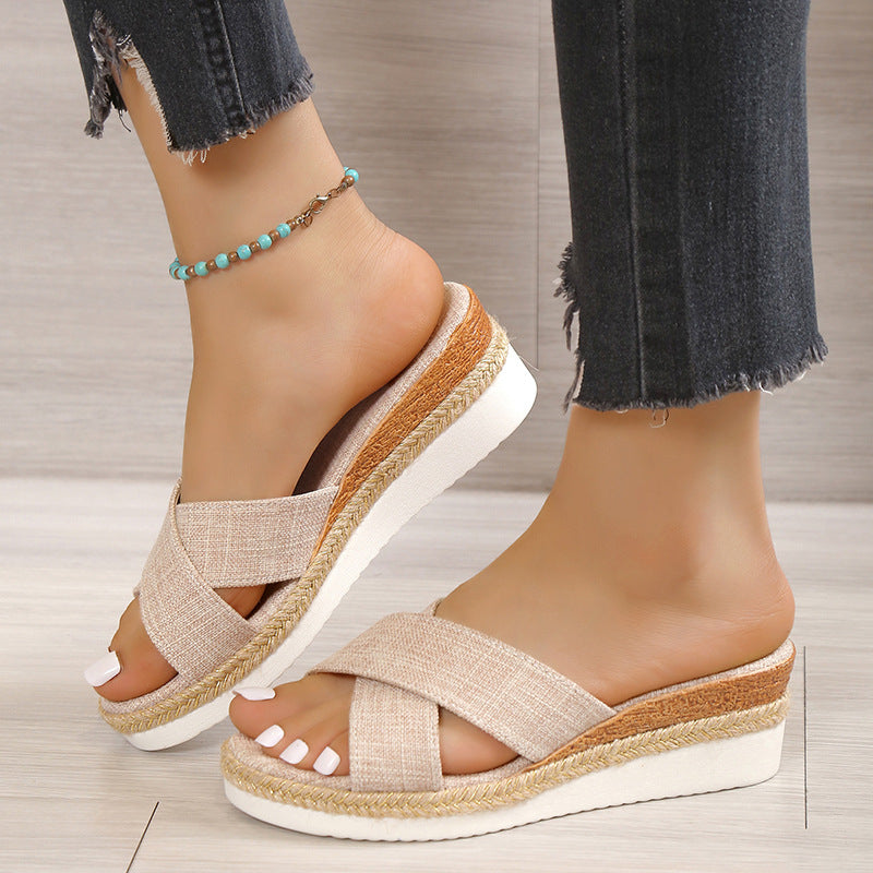 Ortho Welt Hemp Wedge Sandals - Summer Uniqueness