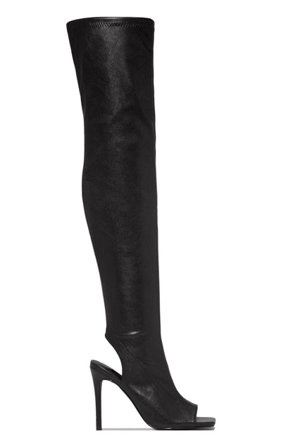 Ortho Welt Overknee Peeptoe Boots - Orthopedic Comfort