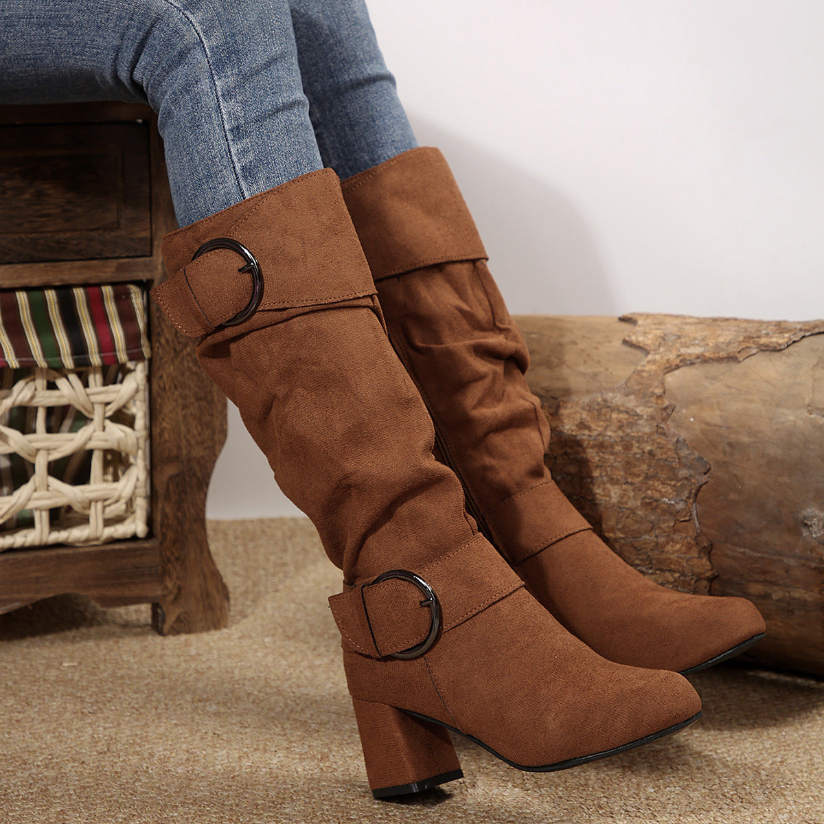 Ortho Welt Orthopädischer Stiefel - Blockabsatz & Gürtelschnalle