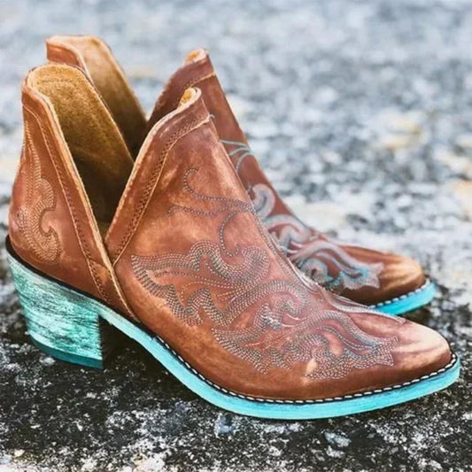 Ortho Welt Cowgirl Boots - Orthopedic, Turquoise Sole