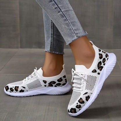 Ortho Welt White Leopard Print Sneakers - Unique And Stylish