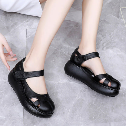 Ortho Welt Genuine Leather Roman Sandals - Unique Elegance
