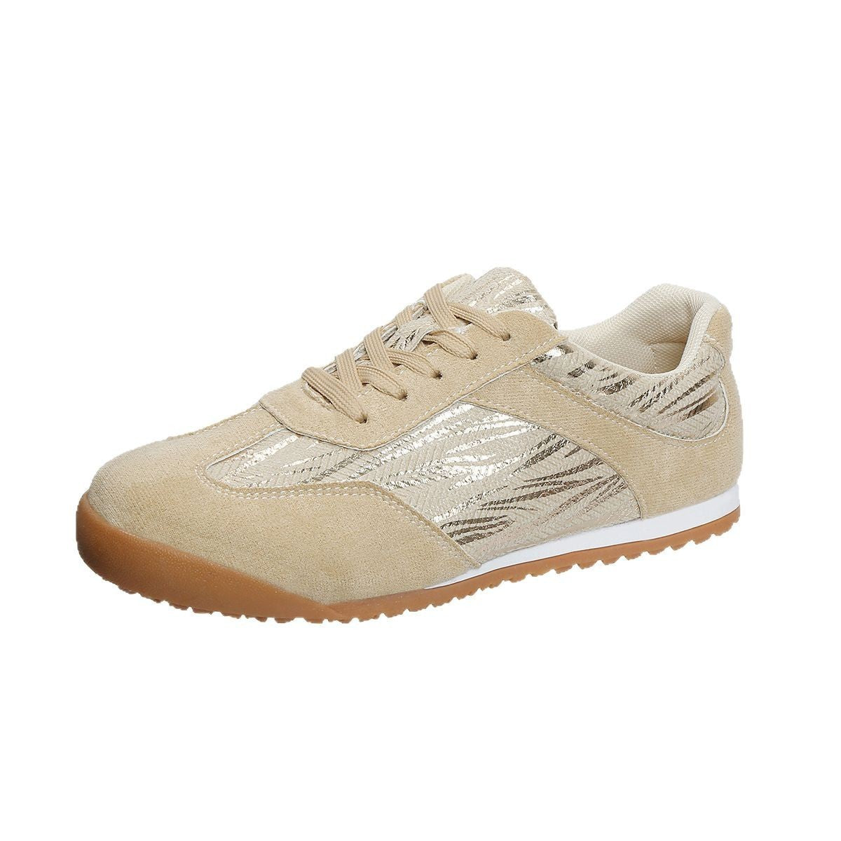 Ortho Welt Laura Beige Sneaker - Orthopedic Wildlederstil