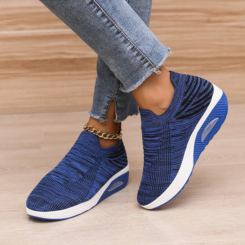 Ortho Welt Lightweight And Breathable Striped Mesh Shoes