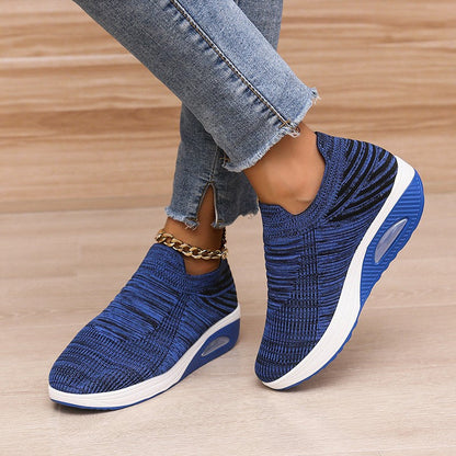 Ortho Welt Lightweight And Breathable Striped Mesh Shoes