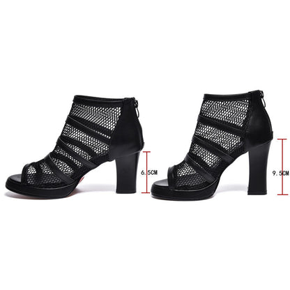 Ortho Welt Mesh-Stiefeletten - Atmungsaktiv & Blockabsatz