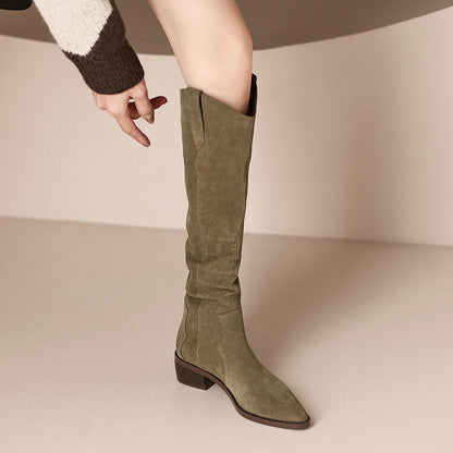 Ortho Welt Slouch Suede Boots - Orthopedic Comfort