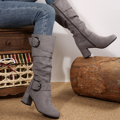 Ortho Welt Orthopädischer Stiefel - Blockabsatz & Gürtelschnalle