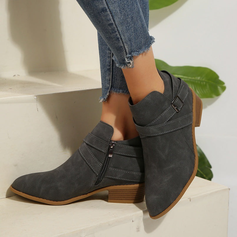 Ortho Welt Ankle Boots – Orthopedic Block Heel Comfort