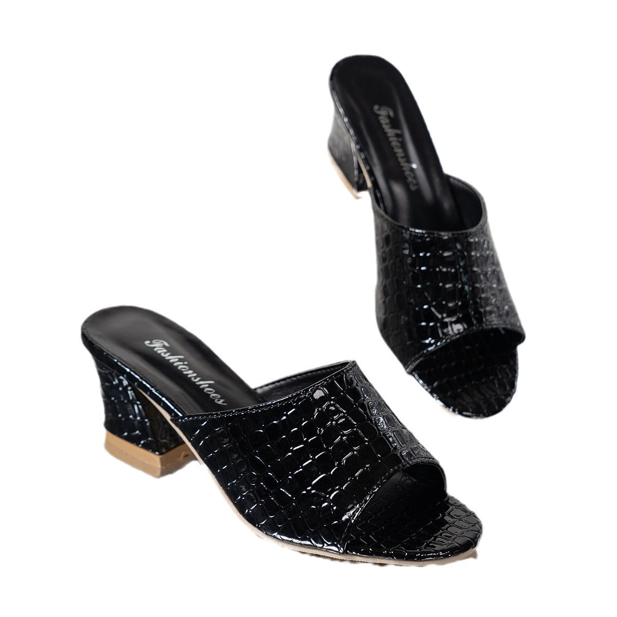Ortho Welt Snake Print Open Heel Sandals - Unique Elegance
