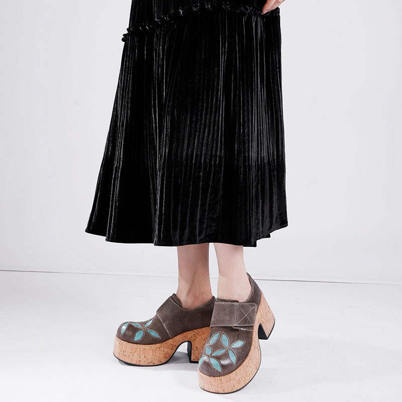 Ortho Welt Retro Leder-Clogs Damen – Orthopädischer Absatz