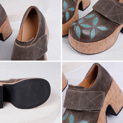 Ortho Welt Retro Leder-Clogs Damen – Orthopädischer Absatz